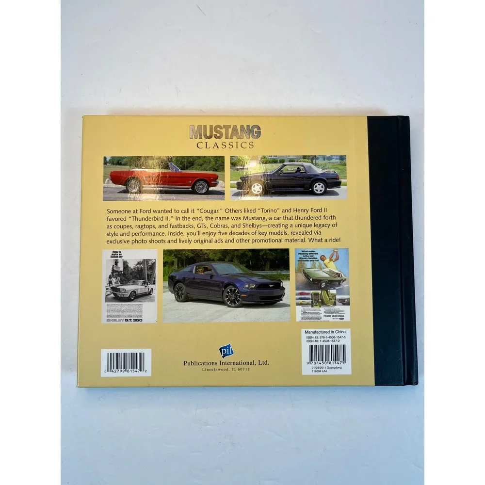 Mustang Classics Hardcover Book Ford History GT Shelby Cobra Publications Intl
